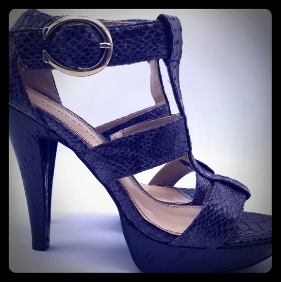 Chinese Laundry Shoes - Chinese Laundry Gray Platform Heeled Sandals 8.5 M